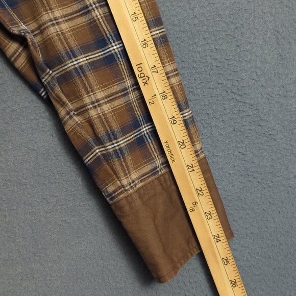 Wrangler Shirt Men's XL Brown Plaid Snap Button Brushpopper Western - Picture 8 of 10